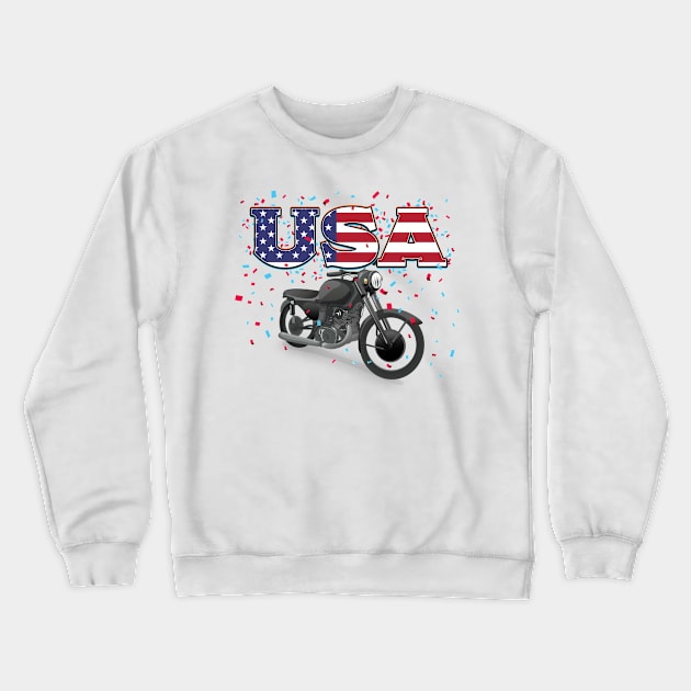 USA motorbike. Crewneck Sweatshirt by nickemporium1